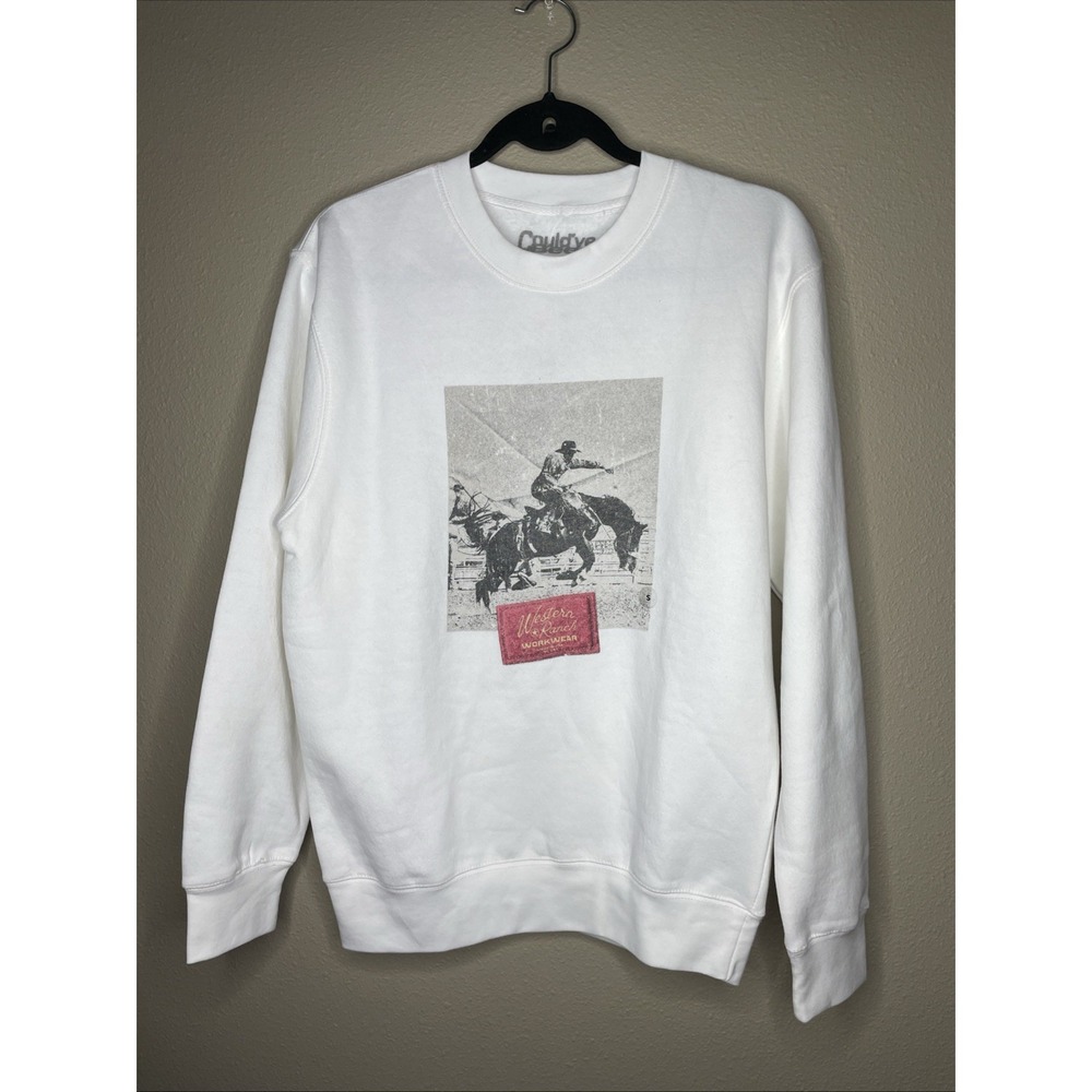 Could've Been White Fleece Crew Neck Sweatshirt Not My First Rodeo Men's Size S